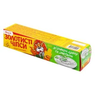 Чіпси Золотисті кріп та сметана 100гр