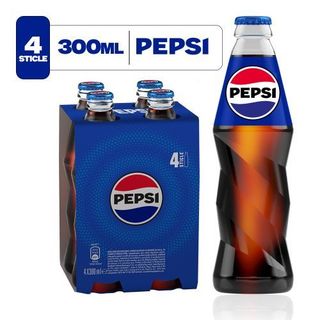 Pepsi, bautura cu aroma de cola, sticla, 4x300ml