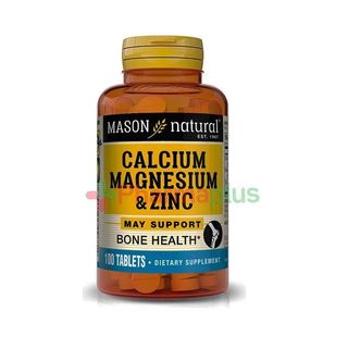 MASON NATURAL CALCIUM,MAGNESIUM& ZINC TABS 100'S