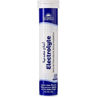 SUNSHINE NUTRITION ELECTROLYTE LEMON  EFF TABS 20'S