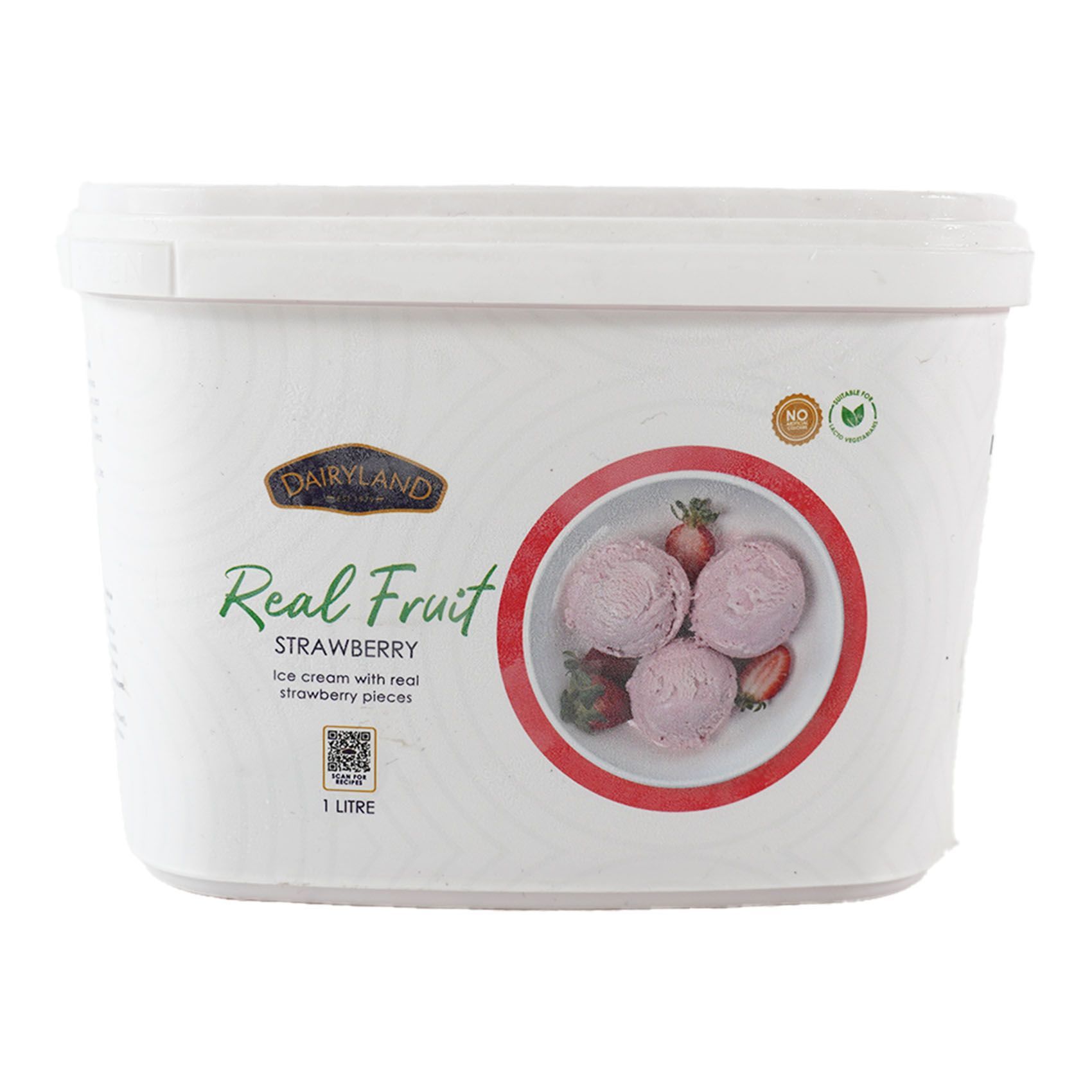 Dairyland Real Fruit Strawberry Ice Cream 1l