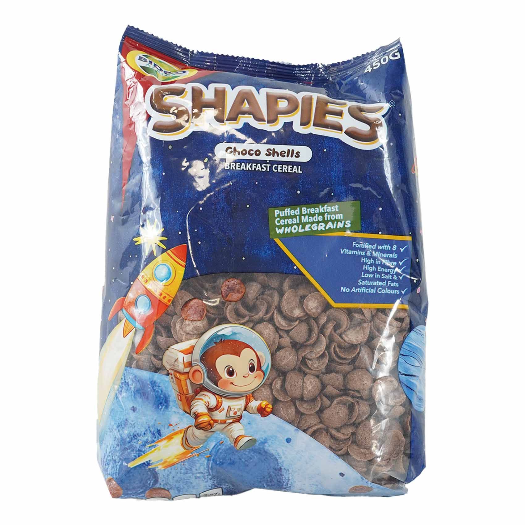 Elbbins Shapies Choco Shells Cereal 450g