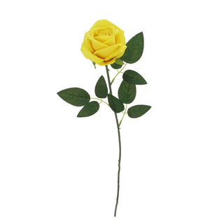 Rosa Velluto Con Stelo Gialla 55Cm
