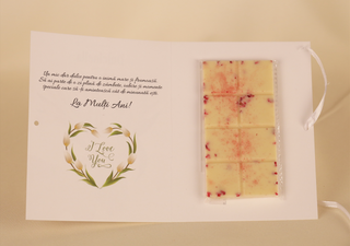 Felicitare dulce cu ciocolată