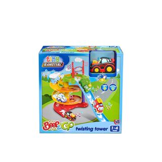 მანქანების სადგომი სამსართულიანი, ერთი მანქანით Twisting Tower Beep & Go Tiny Teamsterz HTI Toys