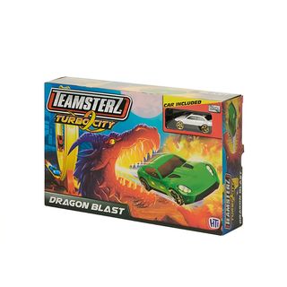 ტრასა მანქანით დინოზავრი Dino Attack Turbo City Teamsterz HTI Toys