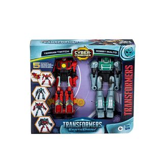 ფიგურა ტრანსფორმირებადი 1×2 EarthSpark Cyber-Combiner Terran Twitch and Robby Malto Transformers Hasbro