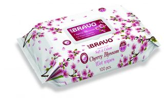 ბრავო სველი ხელსახოცი ბავშვ. 6166  სახურ.cherry N100