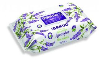 ბრავო სველი ხელსახოცი ბავშვ. 6289  სახურ.lavander N100