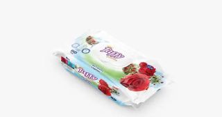 ტაფი სველი ხელსახოცი 1550 ვარდი ბავშვის სახურავით N90 *