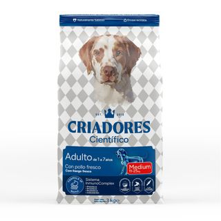 3 kg Criadores Científico Adulto Medium Pienso Pollo para perros