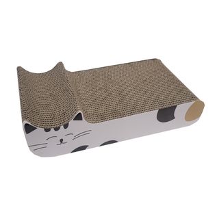 Leeby Kira tabla rascador de cartón blanco para gatos