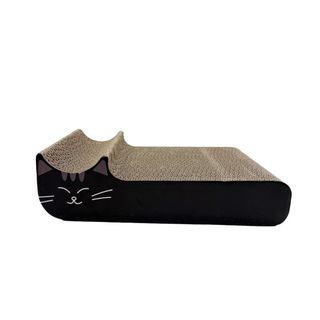 Leeby Kira tabla rascador de cartón negro para gatos  12 x 43 x 23 cm