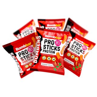 BOMBBAR PRO STICKS პროტეინის ჩხირები გლუტენის გარეშე, გამომშრალი პომიდორი 60გრ