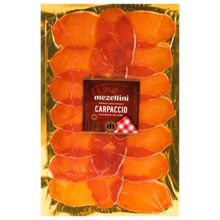 Mezelini Carpaccio carne crud afumat de porc