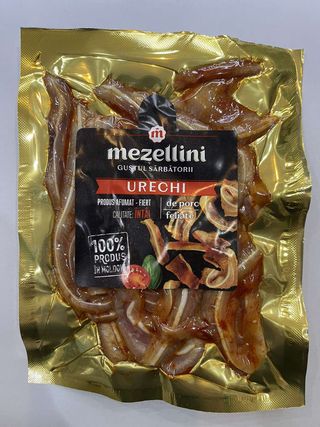 Mezellini Urechi de porc afumate felii