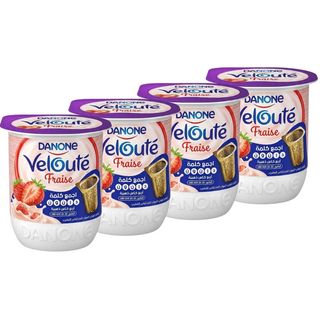 Pack Yaourt Brassé Velouté Fraise Danone 110g 4 unités