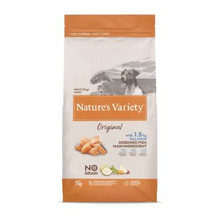 Nature's Variety Pienso Mini Adult No Grain Free Salmon para Perros (7 KG) 8410650271446