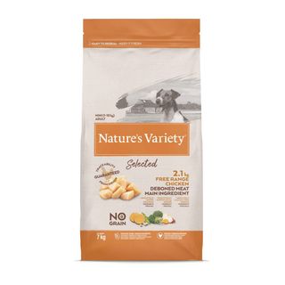Nature's Variety Pienso No Grain de Pollo Campero para Perros Adultos Mini (7 KG) 8410650271408