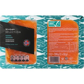 El Corte Ingles Selection Salmón Ahumado Noruego En Lonchas  Pack 2 X 50 G Envase 100G