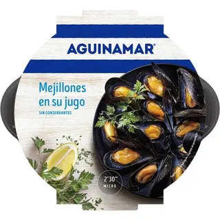 Aguinamar Mejillones Cocidos En Su Jugo Envase 500 G