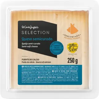 El Corte Ingles Selection Queso Semicurado Mezcla Madurado Graso Elaborado Con Leche Pasteurizada Precortado Cuña 250G