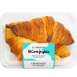 Calidad Artesana Croissant De Mantequilla 3 Unidades Bandeja 200G
