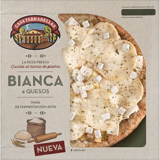 Casa Tarradellas Pizza Fresca Lenta Fermentación Bianca 4 Quesos 480 Gr