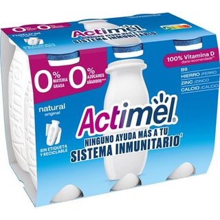 Danone Actimel L.Casei Natural 0% Mg Pack 6 Uds 100 Ml