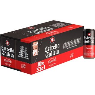 Estrella Galici Cerveza Especial Pack 10 Latas 33 Cl