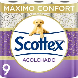 Scottex Papel Higienico Acolchado Paquete 9 Uds