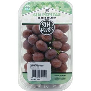 Fruteria Uva Rosada Sin Semilla Tarrina 500 Grs