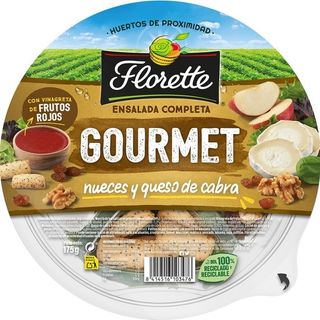 Florette Ensalada Completa Gourmet Con Nueces Y Queso De Cabra Barqueta 180 Grs