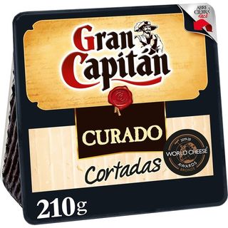 Gran Capitan Queso Curado Cuña Cortada Paquete 210 Grs