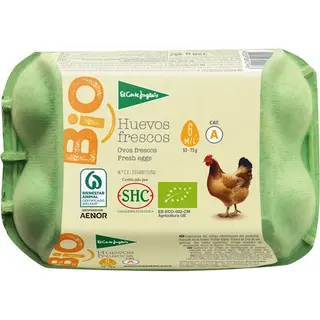 El Corte Ingles Bio Huevos Ecológicos Categoría A Clase M-L Estuche 6C12