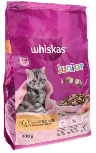Whiskas Briketi Jun Piletina 300G