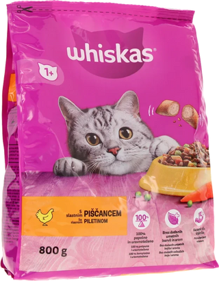 Hr. za mačke Whiskas piletina 800g