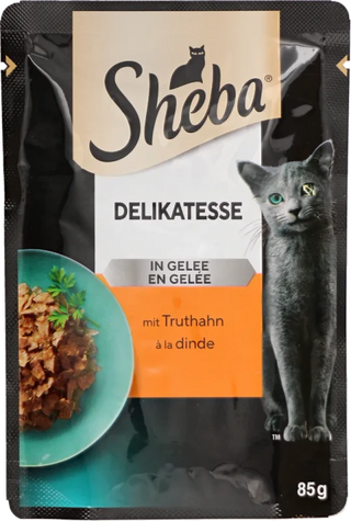 Hr. za mačke Sheba puretina u želeu 85g