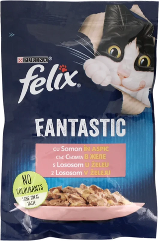 Hr. za mačke Felix Fantastic losos 85g
