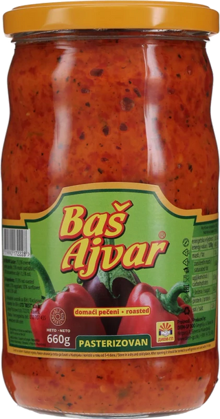 Ajvar Domaci Przeni Blagi 660 G Bas Ajvar