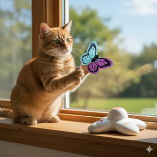Tootoy! Mariposa Señuelo Interactiva para gatos
