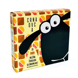 Sl.ml.čok.sa zrncima kafe Crna ovca3x72g