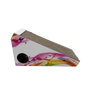 Leeby Walter rascador de cartón horizontal con bola para gatos