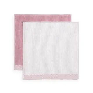 Set 2 Trapos De Algodón Rizo Cuadros Gabrican Rosa 50x50 cm