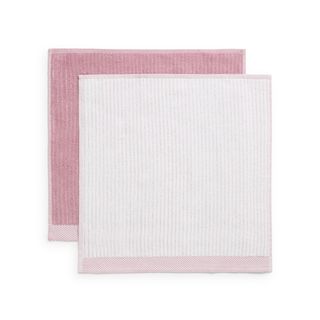 Set 2 Trapos De Algodón Rizo Cuadros Gabrican Rosa 50x50 cm