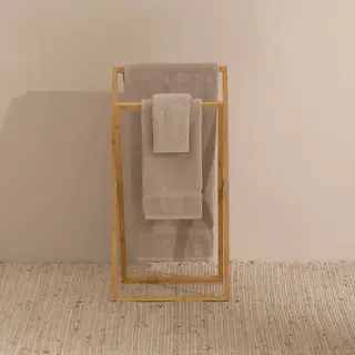 Toalla De Baño Hilos Sin Torsión Nero Gris Piedra 90x150 cm