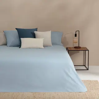 Funda Nórdica De Algodón Orgánico 180 Hilos Besto Bic Azul Claro cama 150-160cm