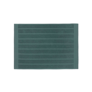 Alfombra De Baño De Algodón Egipcio Rizo Nilo Verde Botella 50x70 cm
