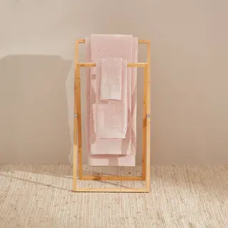 Toalla De Baño De Algodón Egipcio De Rizo Nilo Rosa Claro 30x50 cm