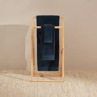 Toalla De Baño De Algodón Egipcio De Rizo Nilo Azul Marino 70x140 cm